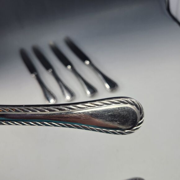 ONEIDA Set 6 Dinner Butter Knives BELMONT LYONS Pattern Stainless Flatware Knife - Picture 5 of 6